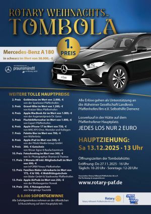 Rotary Pfaffenhofen Tombola Weihnachten 1. Preis Auto
