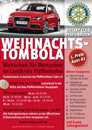Rotary Pfaffenhofen Tombola Weihnachten 1. Preis Auto Rotary Pfaffenhofen Tombola Weihnachten 1. Preis Auto