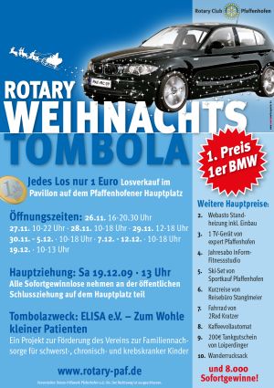Rotary Pfaffenhofen Tombola Weihnachten 1. Preis Auto Rotary Pfaffenhofen Tombola Weihnachten 1. Preis Auto