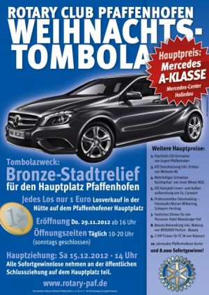 Rotary Pfaffenhofen Tombola Weihnachten 1. Preis Auto