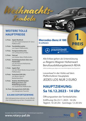 Rotary Pfaffenhofen Tombola Weihnachten 1. Preis Auto Rotary Pfaffenhofen Tombola Weihnachten 1. Preis Auto